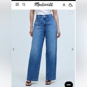 Madewell Emmett Wide-Leg Patch Pocket Jean, Sz 27